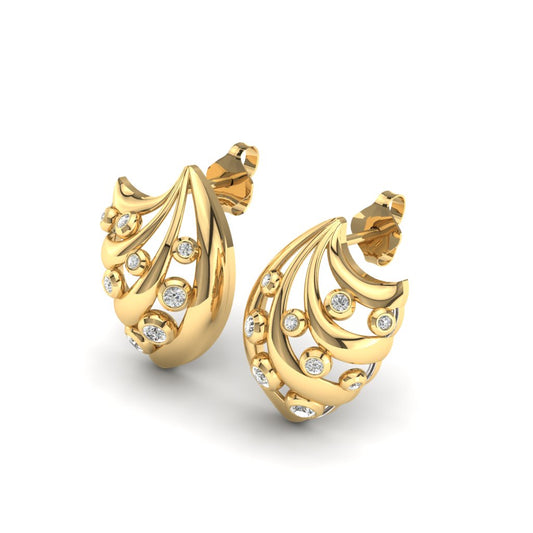 Golden Wave Shell Earring