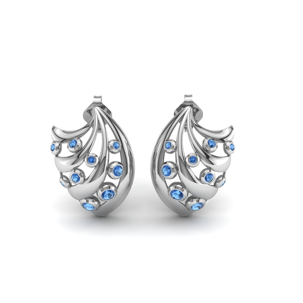 Silver Wave Shell Earring